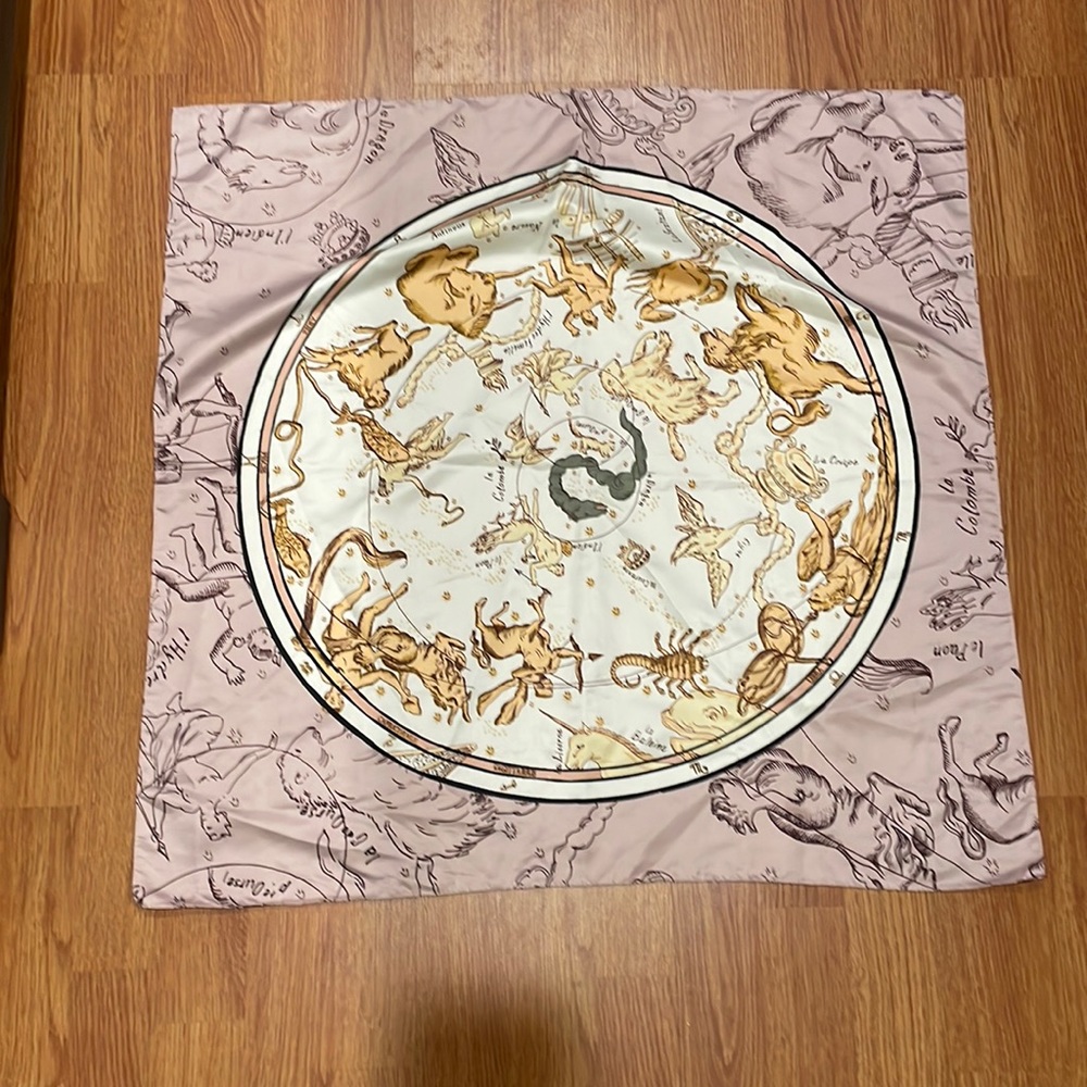 BOGO FREE $20 and under! Zara Horoscope constellation zodiac scarf square BN